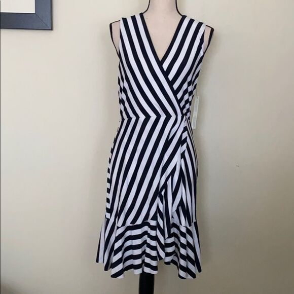 NWT Anthropologie Bailey/44 Wrap Striped Dress M - Picture 2 of 12